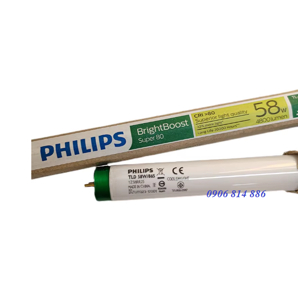 Bóng đèn T8 Philips 58W 1.5m - ánh sáng trắng